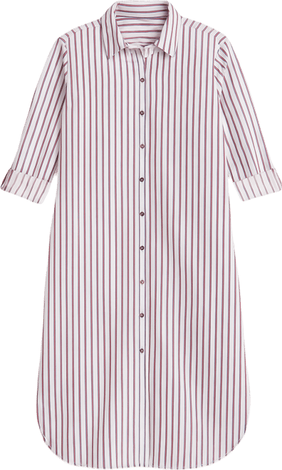 Womens Plus Odeon Stretch Poplin Shirtdress