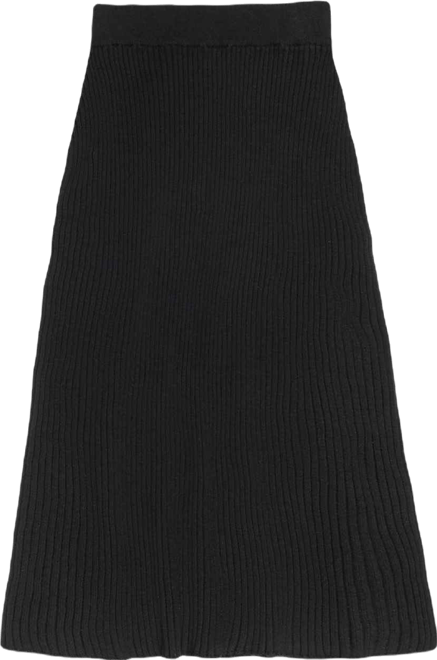 Women's Organic Rib Knit Sweater Midi Skirt