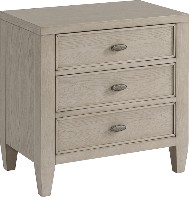 Sirena 3-Drawer Wood Nightstand