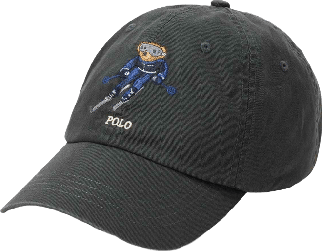 Men's Bear Graphic Twill Ball Cap