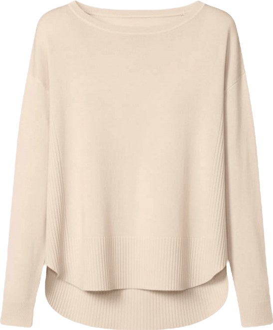 Petite Round Hem Pull-on Sweater