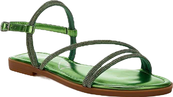 Womens Bawley Rhinestone Strappy Flat Sandals