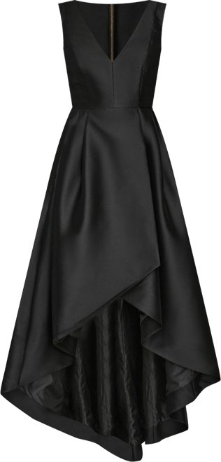 Women's Sleeveless Asymmetrical V-Neck Ball Gown