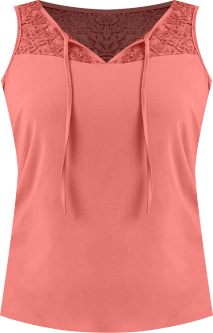 Women's Lace Yoke Detail Tank