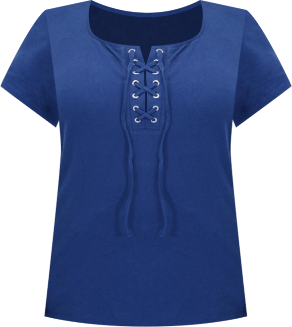 Women's Lacing Detail Tunic Tee