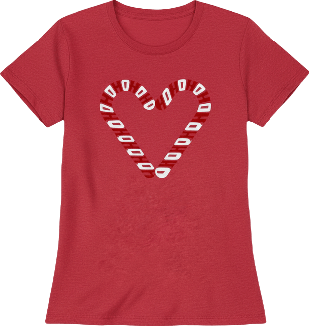 Women's Candy Canes Crew Neck T-Shirt