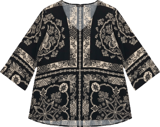 Women's Maddison Scarf Print Top