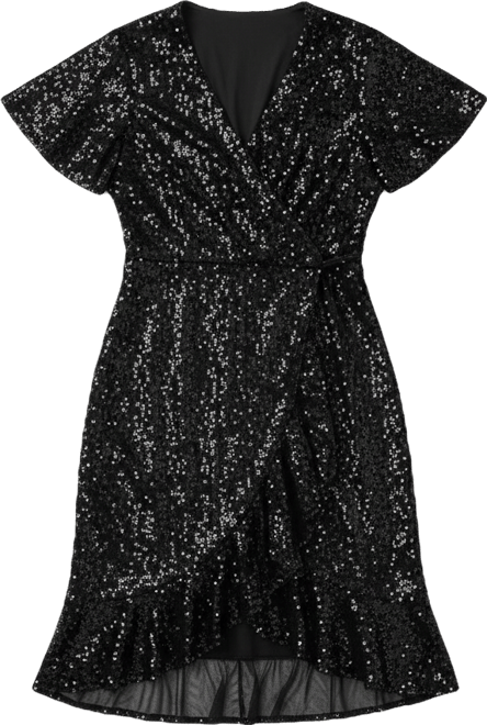 Women's Plus Size Nina Sequin Wrap Dress