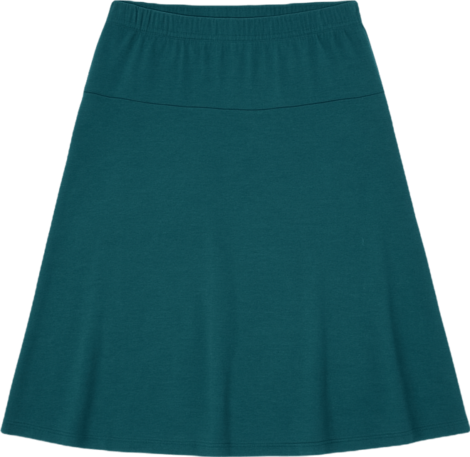 Petite A Line Elastic Waist Knee Length Skirt