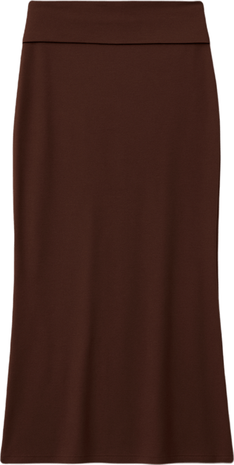 Petite Comfortable Fold Over Maxi Skirt