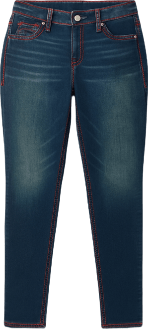 Plus Size Jennie Mid Rise Lurex Super T Flap Jeans