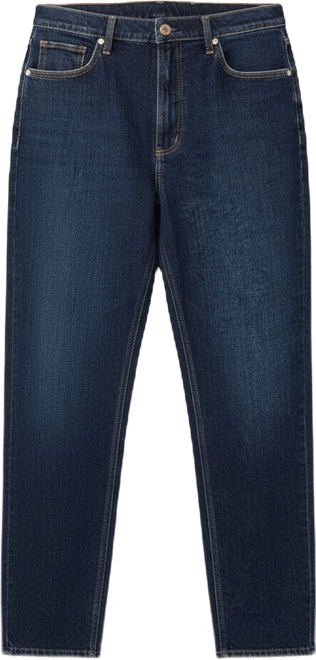 Plus Size High Rise Curved Slim Leg Jeans