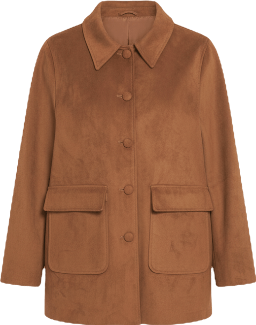 Women's Faux Suede Car Coat Utility