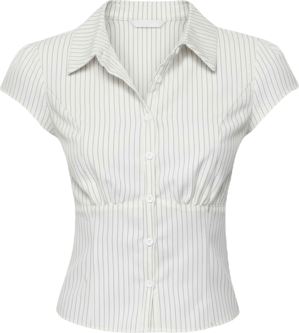 Women's Juney Pinstripe Tailored Button Up Shirt