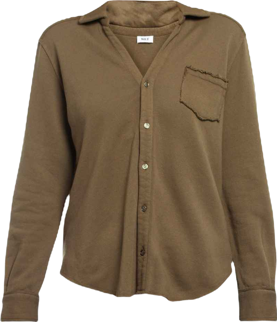 Women's Button Front Sweatshirt