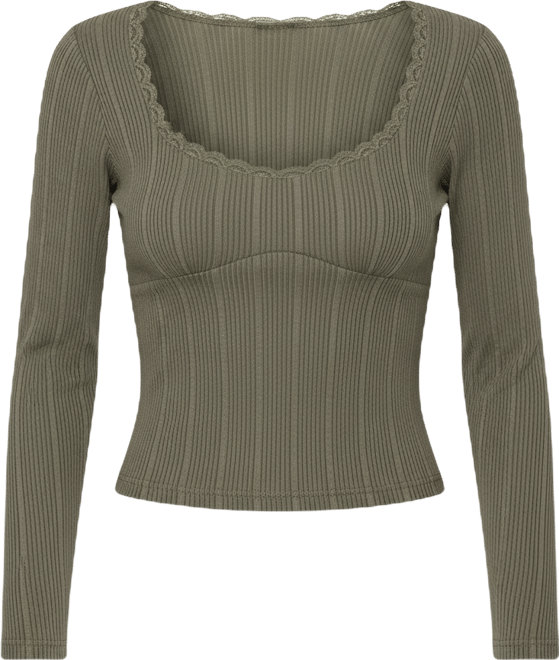 Women's Beatrix Lacey Ribbed Top