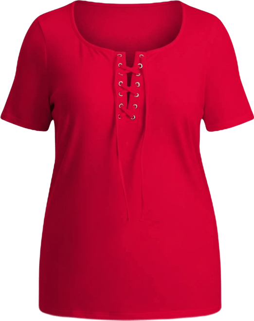 Women's Lacing Detail Tunic Tee