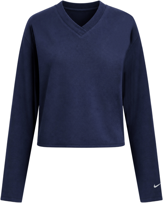 Nike Playera de golf de manga larga de cuello en V para mujer