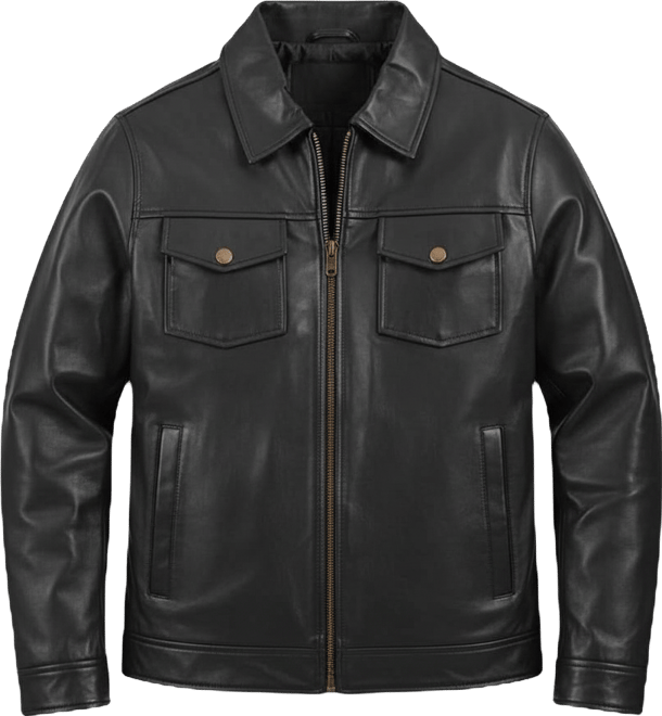 Men's Regular-Fit Collared Neck Jacket
