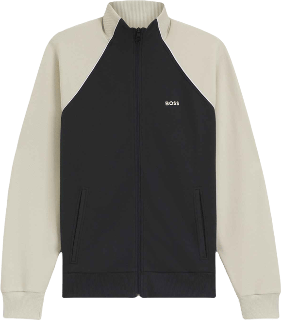 Boss by  Men's Cotton-Blend Contrast Piping Sweatshirt