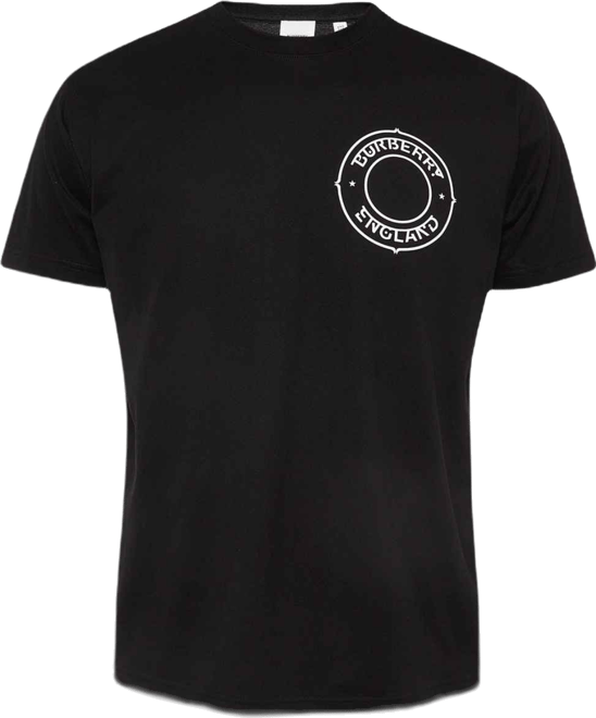 Men's Black Printed Cotton Knit Crew Neck Tshirt