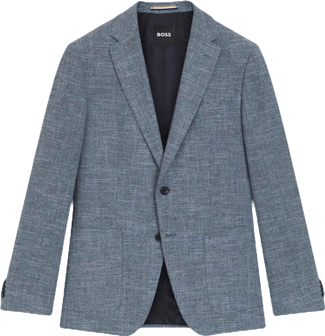 Boss by  Men's Patterned Stretch-Cotton Blend Regular-Fit Blazer