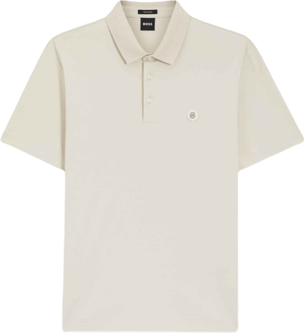 Boss by  Men's Mercerized-Cotton Double B Monogram Polo Shirt