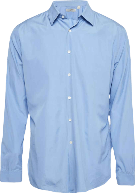 Men's London Blue Cotton Full Sleeve Shirt