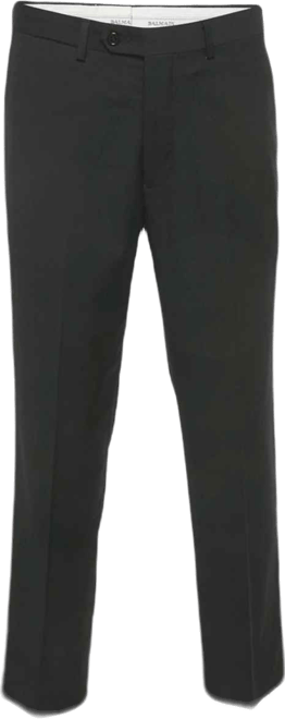 Men's Black Cotton Formal Trousers