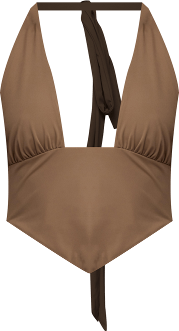 Women's Open Back Triangle Halter Top