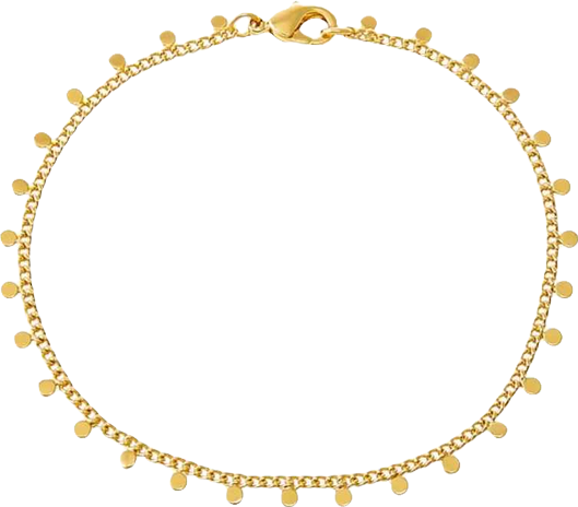 Solid Dangling Discs Cuban Link Bracelet