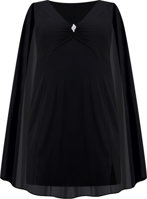 Plus Size Capelet Sheath Dress