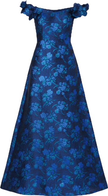 Women's Floral Off-The-Shoulder Gown