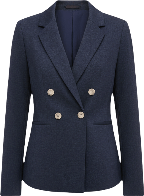 Women's Faux Double-Breasted Notch-Collar Jacket