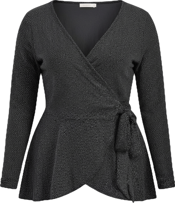 Women's Glamour Sparkle Wrap Top