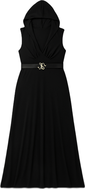 Plus Size Hooded Maxi Dress