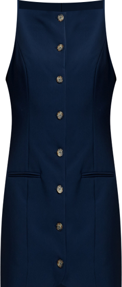 Women's Sleeveless Button-Down Mini Dress