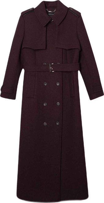 Women's Wool Trench Maxi Coat