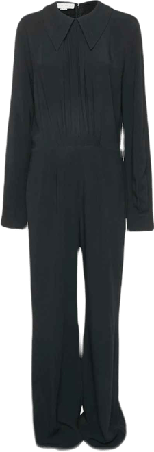 Women's Black Crepe Long Sleeve Jumpsuit