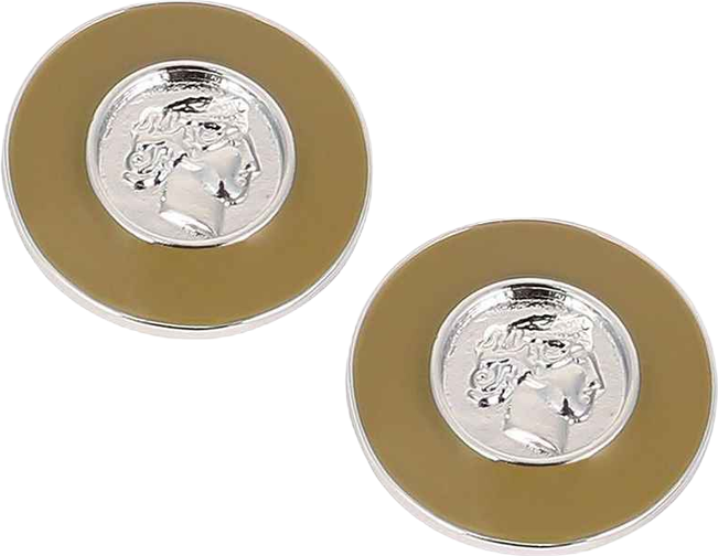 Women's The Enamel-Coin Stud Earrings