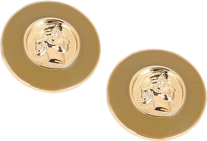 Women's The Enamel-Coin Stud Earrings