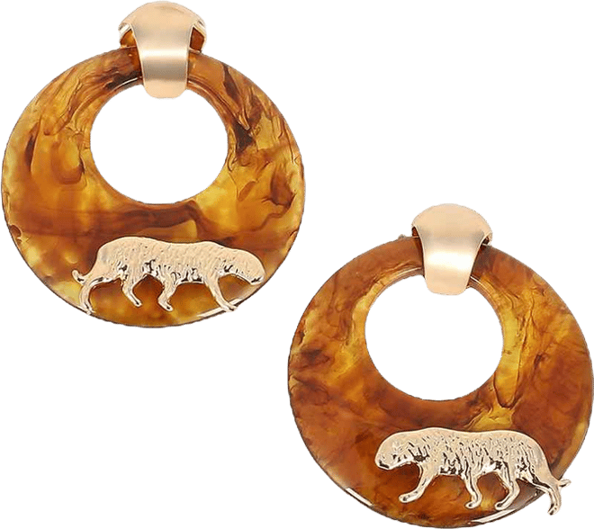 Women's The Circular-Panthera Statement Earrings
