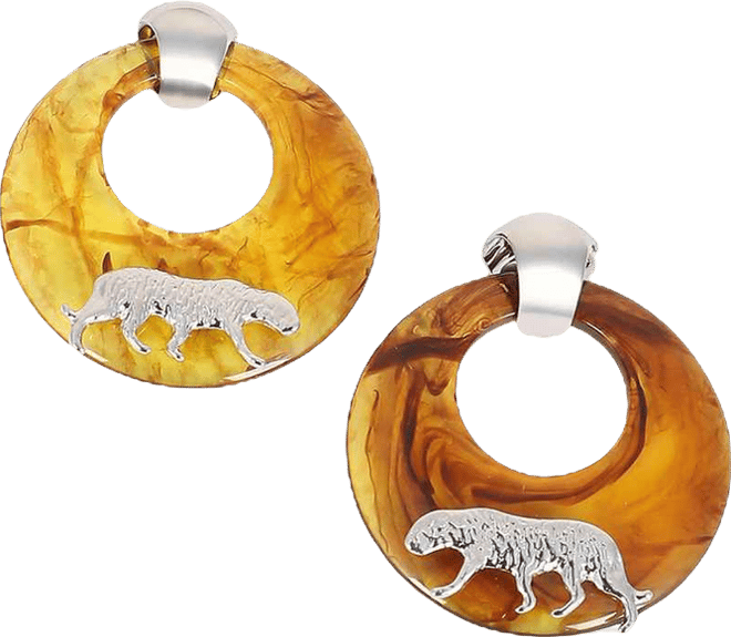 Women's The Circular-Panthera Statement Earrings