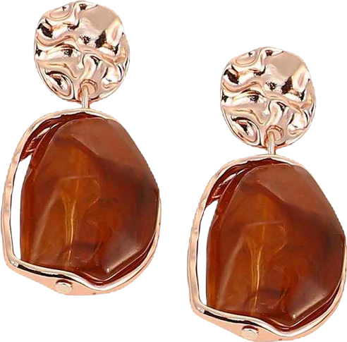 Women's The Hammered-Amber Drop Earrings