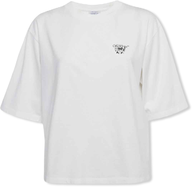 Women's Pre-Owned Bow Print Jersey Crewneck T-Shirt