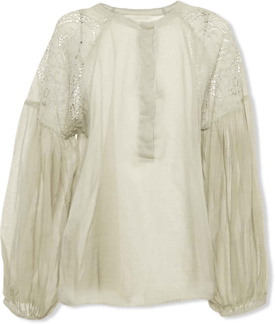 Women's Broderie Anglaise Cotton Blouse