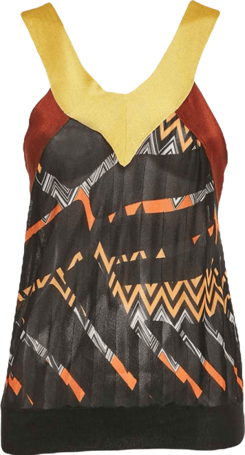 Women's Zig Zag Knit Sleeveless Top