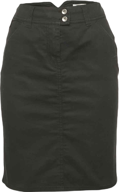 Women's Jeans Black Cotton Logo Stud Detail Mini Skirt