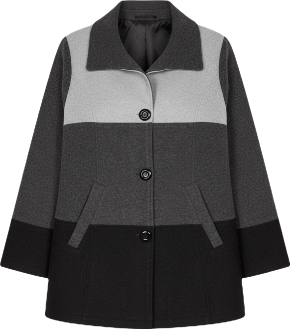 Women's Plus Size Color Block Stripe Jacket