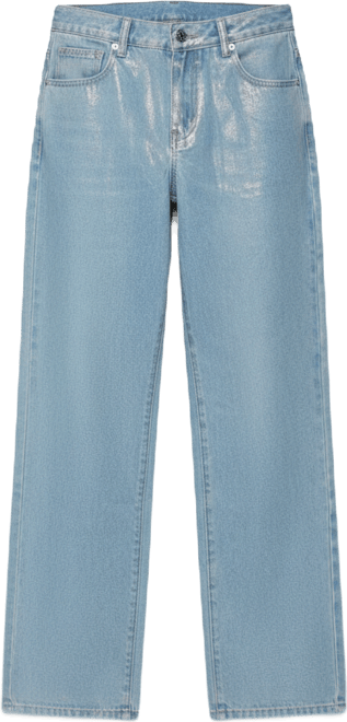 Women's Jenney Shiny Low Rise Baggy Jeans